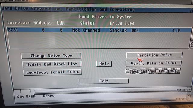 Setting up a partition