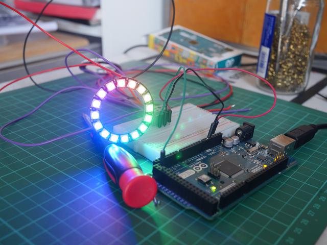 Neopixel Rings in test.