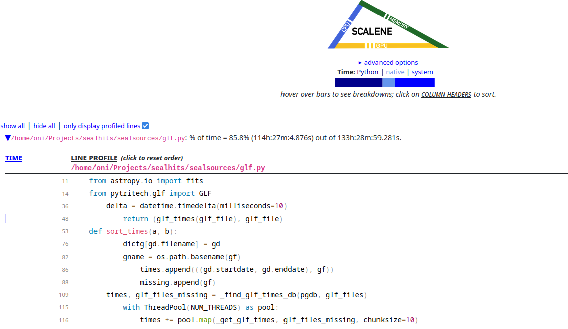 scalene output